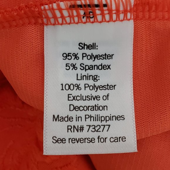 LC Lauren Conrad Orange Ruffle Sleeve Strappy V-Back Textured Top NEW NWT 1X - Picture 12 of 13